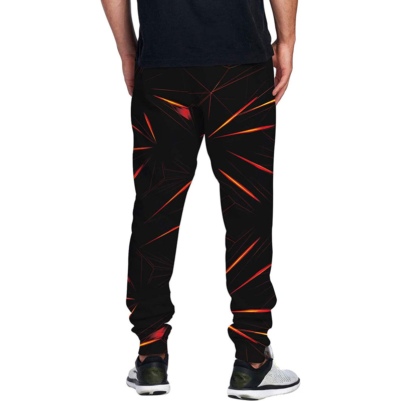 Red Geometric Funny Sweatpants