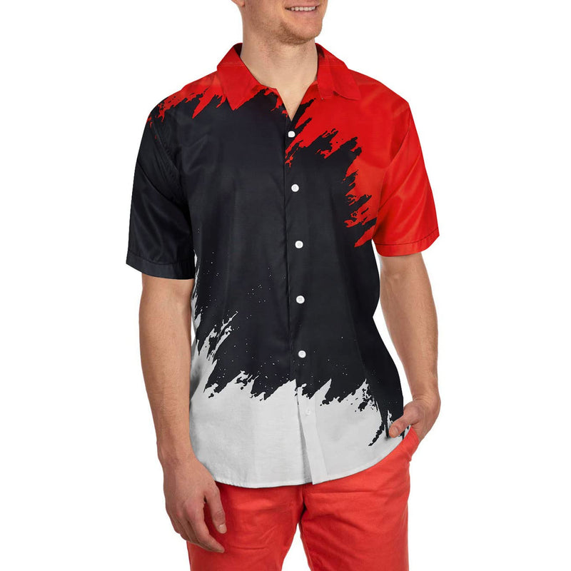 Red Black White Graffiti Funny Hawaiian Shirt
