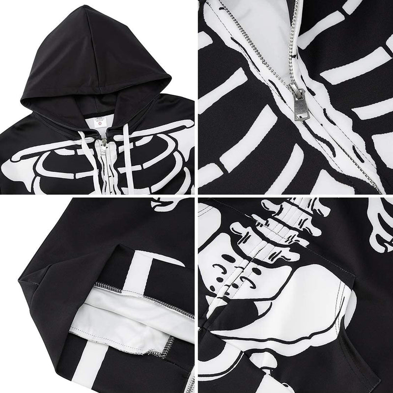 Skeleton Funny Zip Up Hoodie