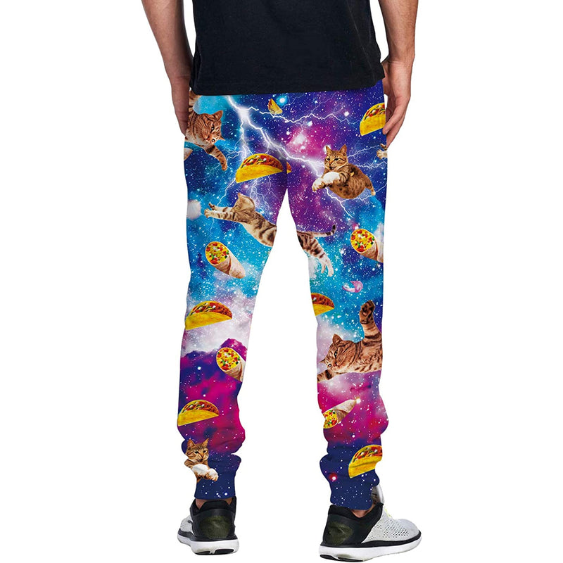 Galaxy Taco Cat Funny Sweatpants