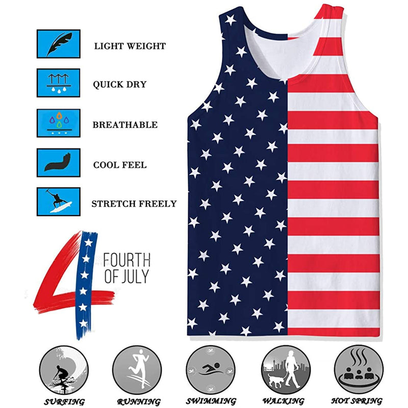 Navy American Flag Funny Tank Top