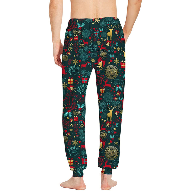 Bells & Deer Christmas Funny Sweatpants