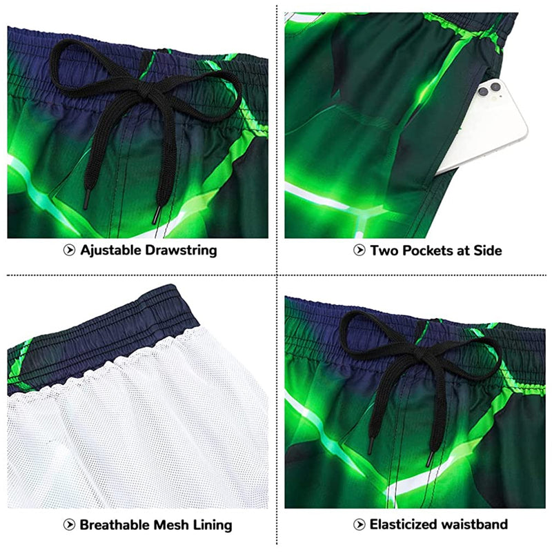 Green Crack Funny Swim Trunks