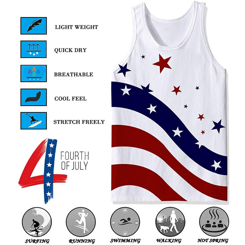 White American Flag Funny Tank Top