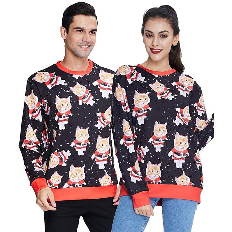 Space Cat Ugly Christmas Sweater