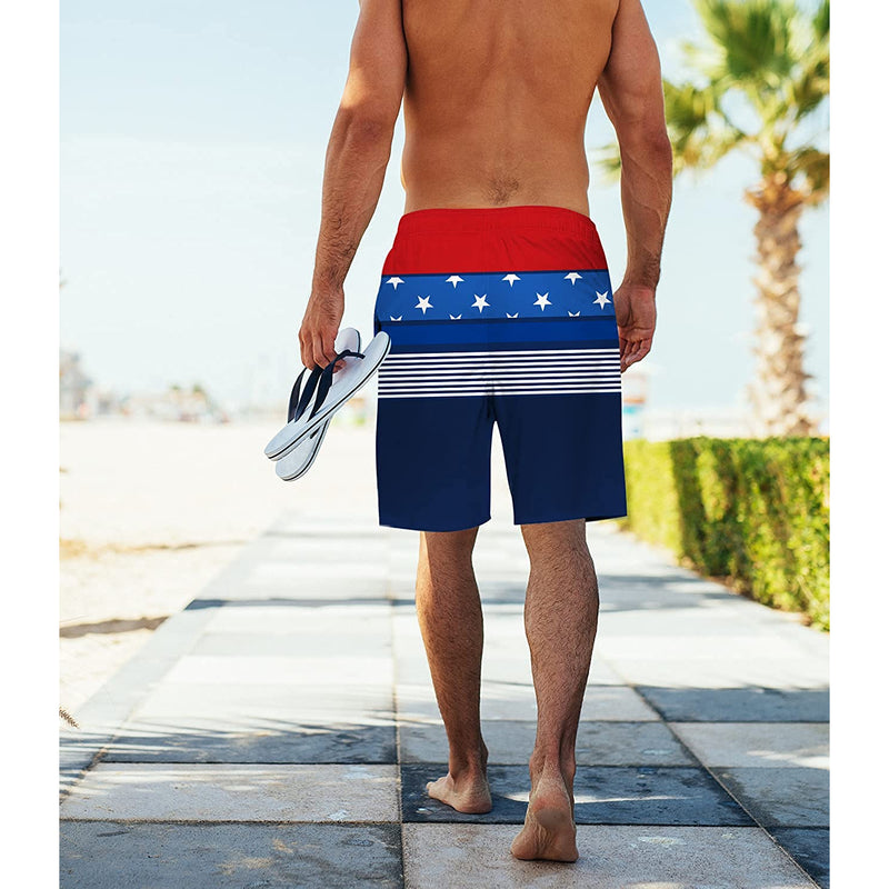 American Flag Funny Swim Trunks