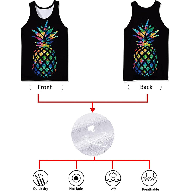 Black Pineapple Funny Tank Top