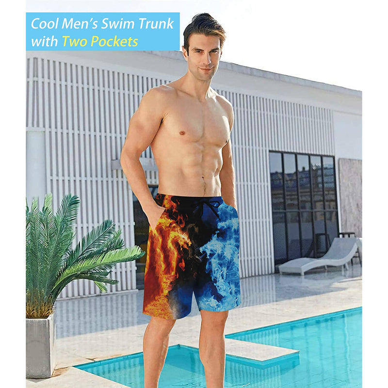 Ice & Fire Dragon Funny Swim Trunks