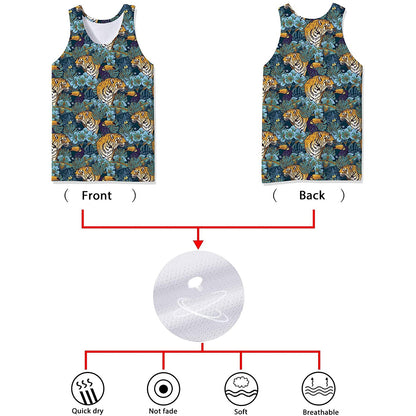 Bladeren Tijger Grappig Tank Top