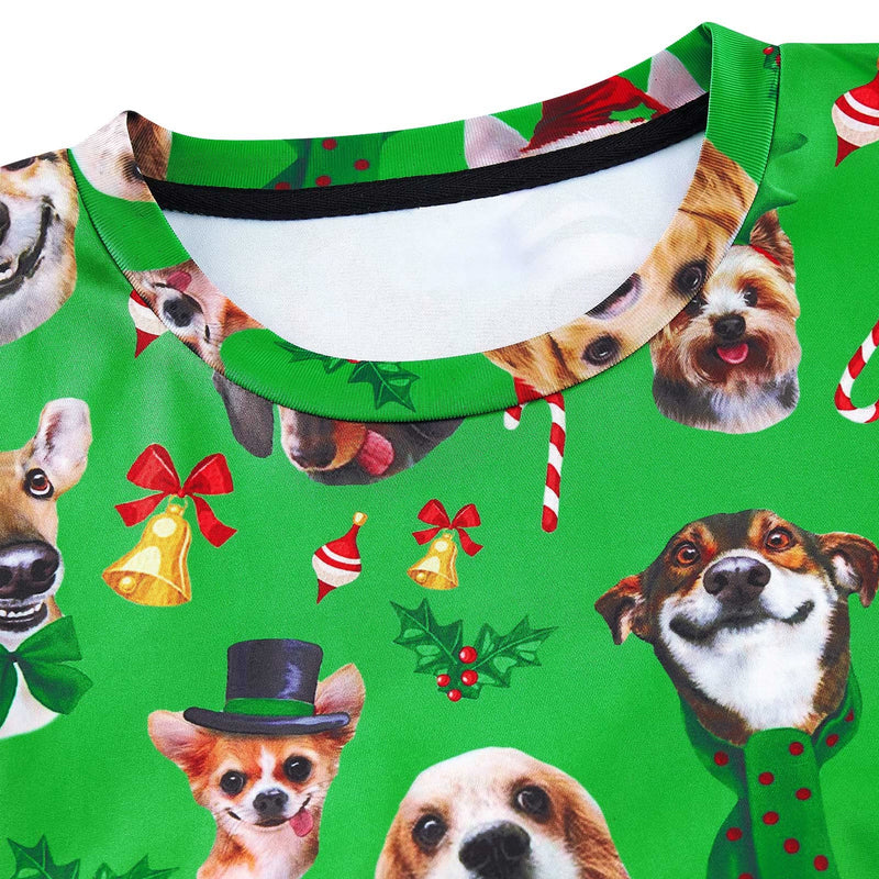 Puppy Green Ugly Christmas Sweater
