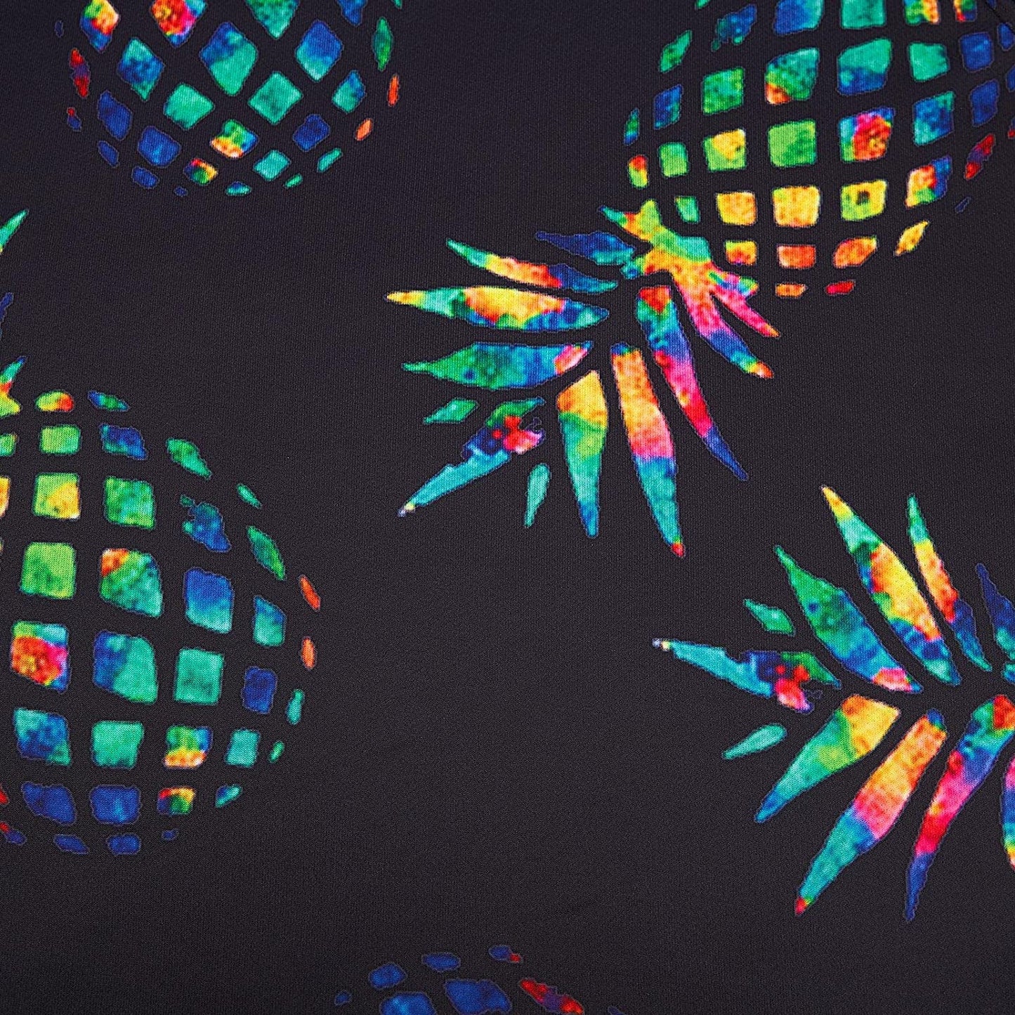 Lustiges Tank Top mit Ananas-Print, Schwarz