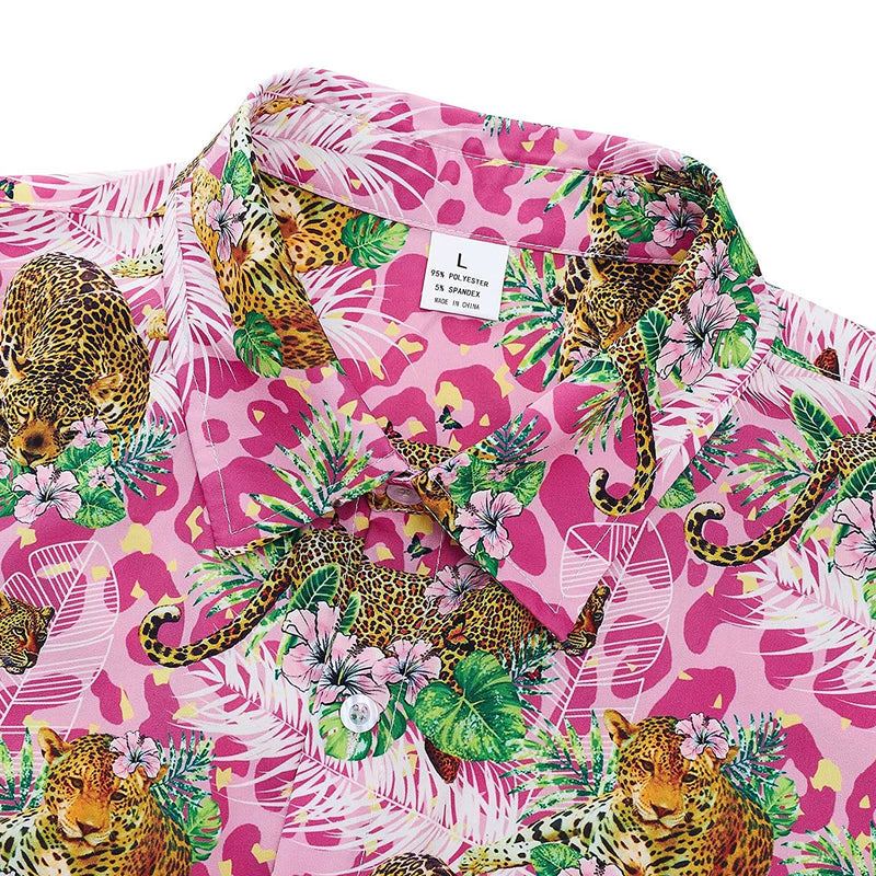 Leopard Pink Funny Hawaiian Shirt