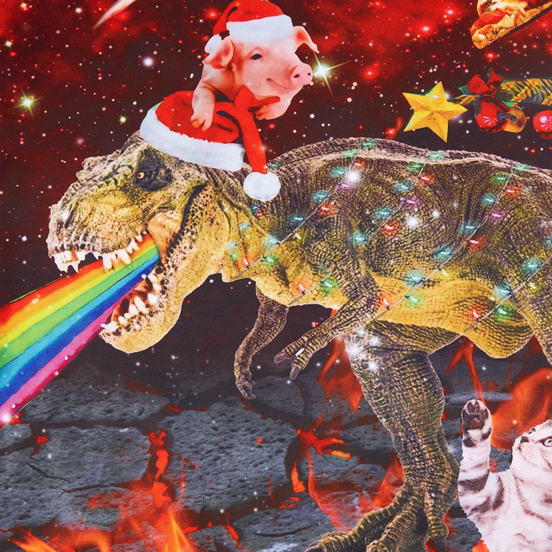 Pig Cat Rainbow Dinosaur Ugly Christmas Sweater