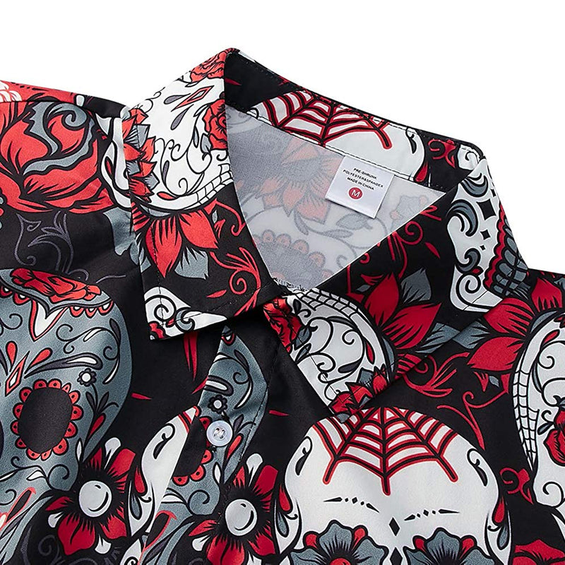 Colorful Skull Funny Hawaiian Shirt