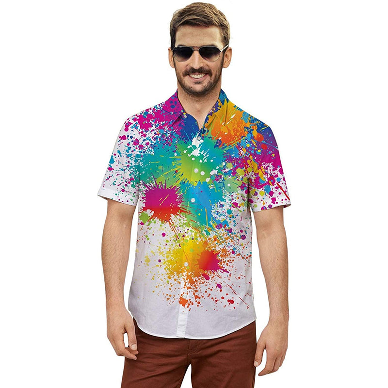 White Spray Paint Funny Hawaiian Shirt