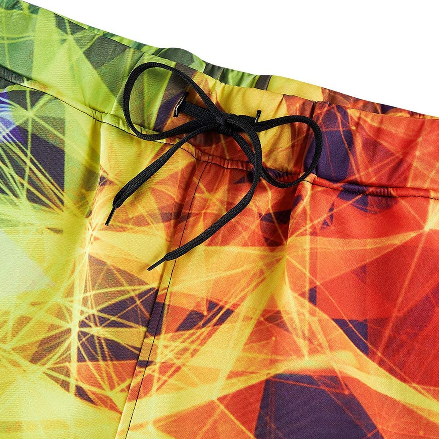 Gelbe Jogginghose mit geometrischem Muster
