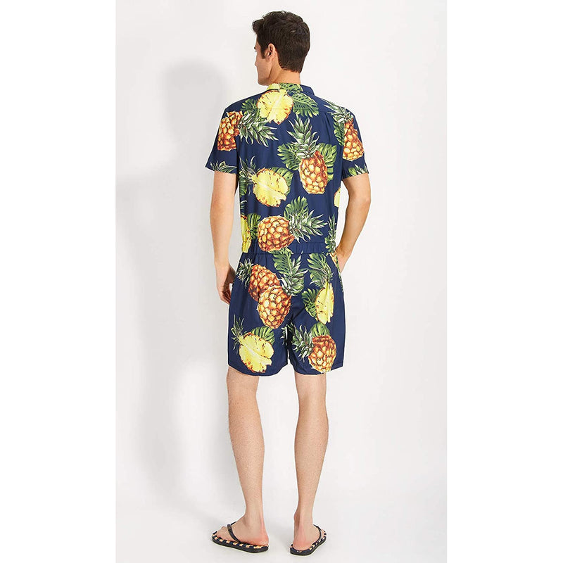 Black Pineapple Male Romper