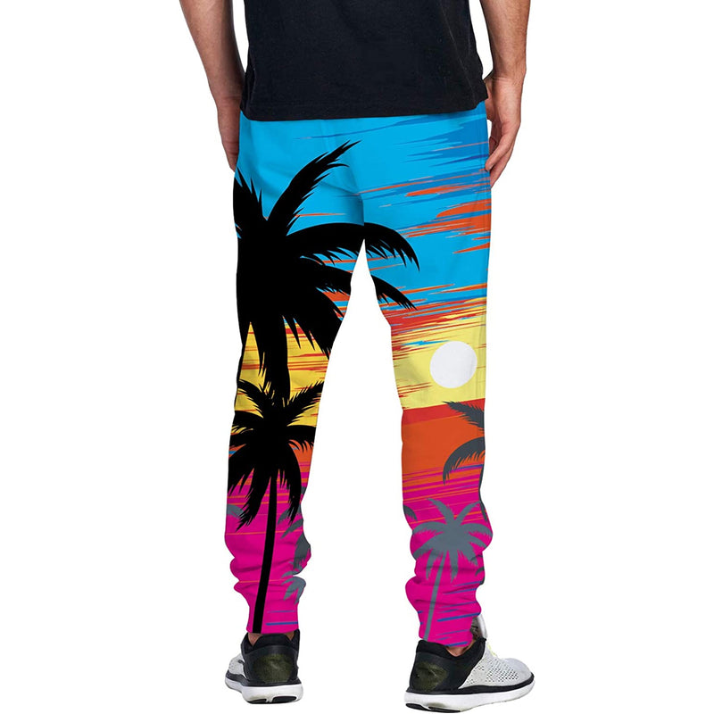 Palm Tree Sunset Funny Sweatpants