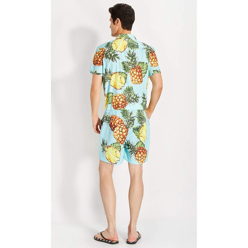 Light BluePineapple Male Romper