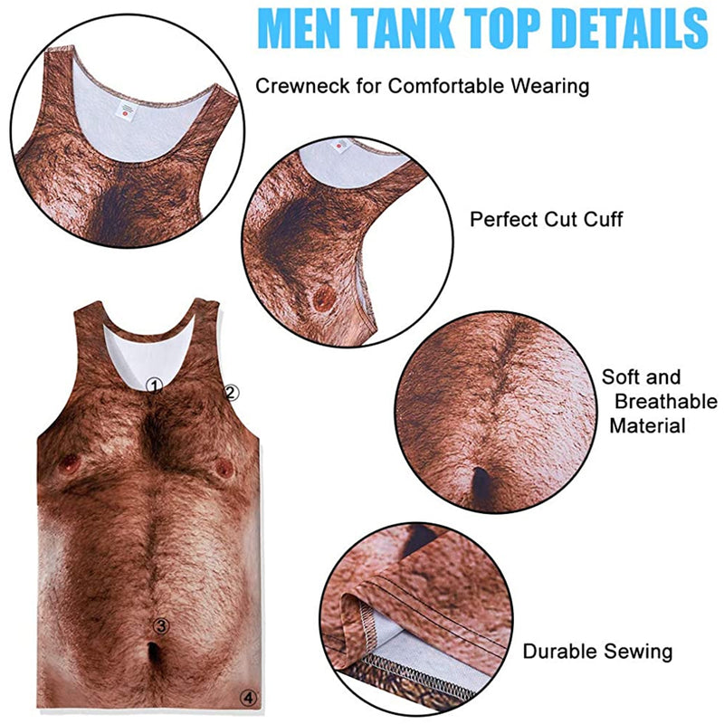 Hairy Chest Funny Tank Top