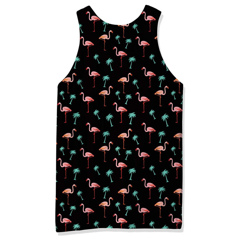 Palm Tree Flamingo Funny Tank Top