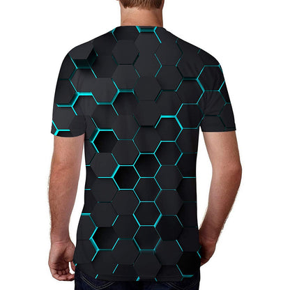 Honingraatblauw grappig T-shirt