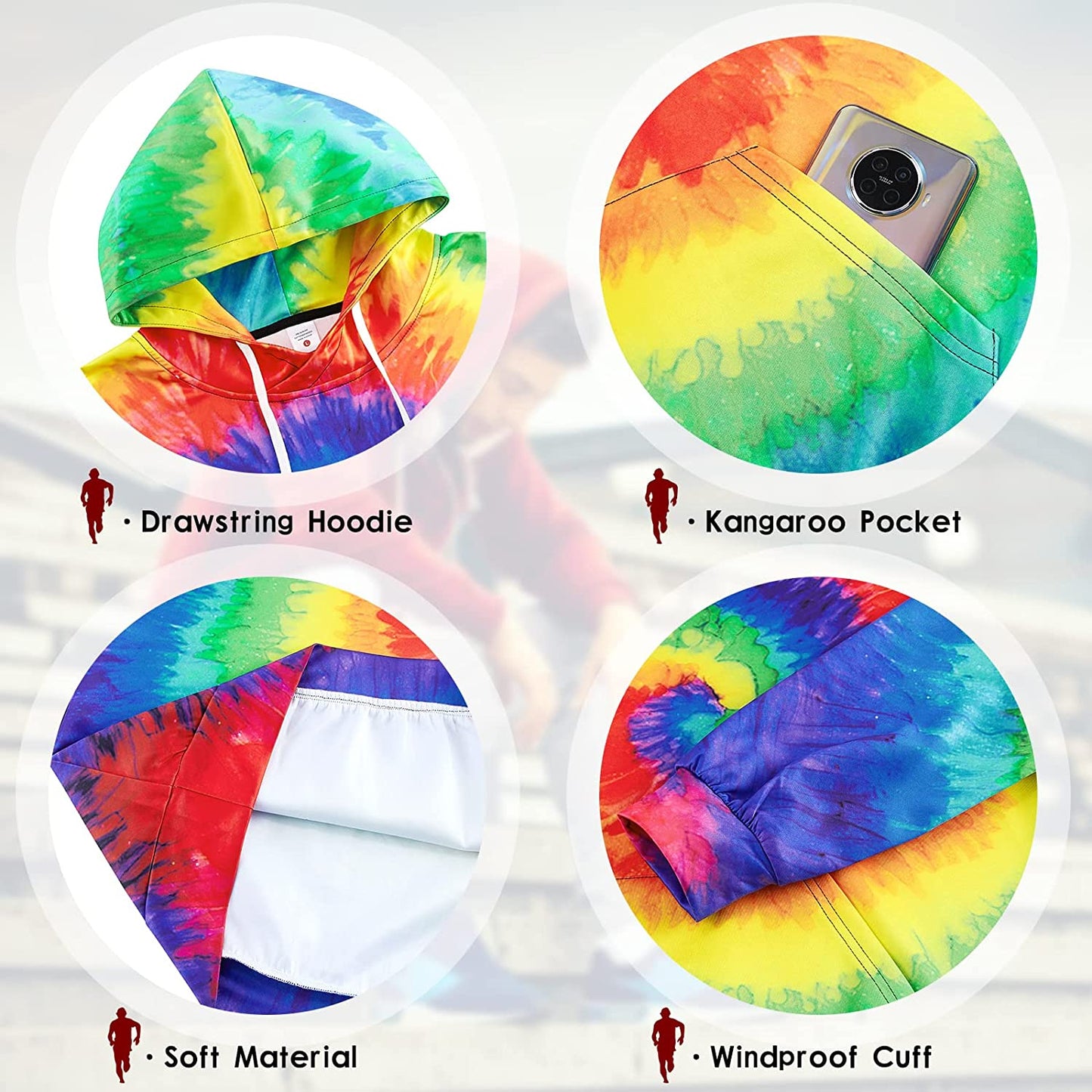 Kleurrijke Swirl Grappige Hoodie