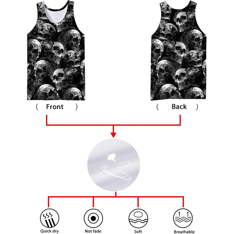 Smoke Skull Funny Tank Top