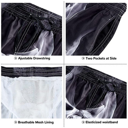 Smoke Skull Funny Swim Trunks