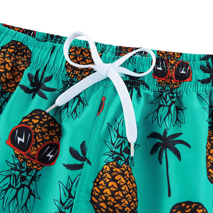 Coole lustige Boardshorts mit Palmen und Ananas für Damen