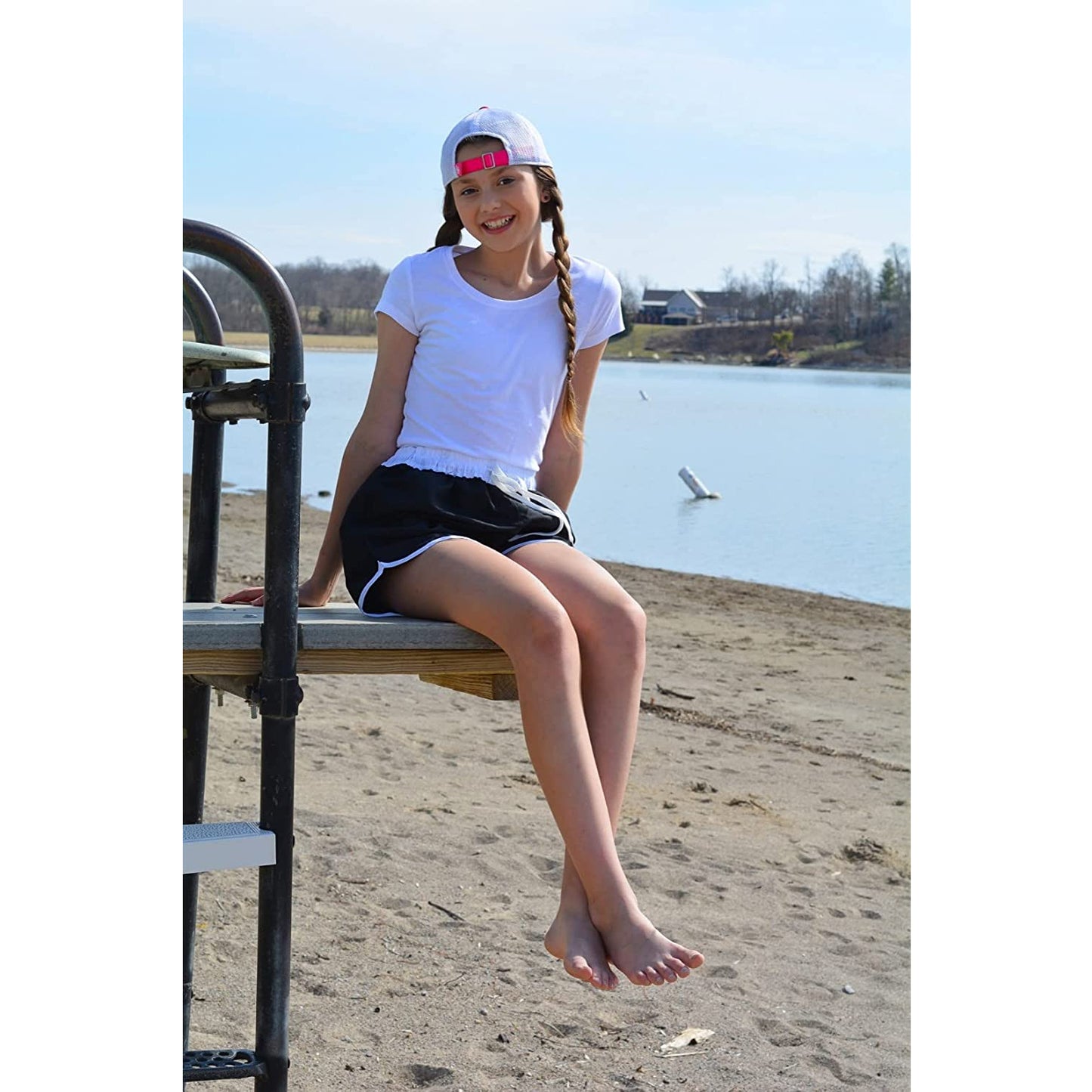 Schwarze lustige Boardshorts für Damen