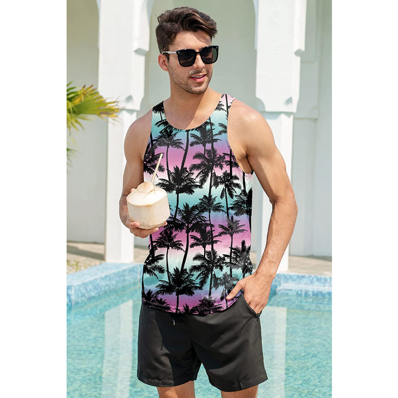 Colorful Palm Tree Funny Tank Top