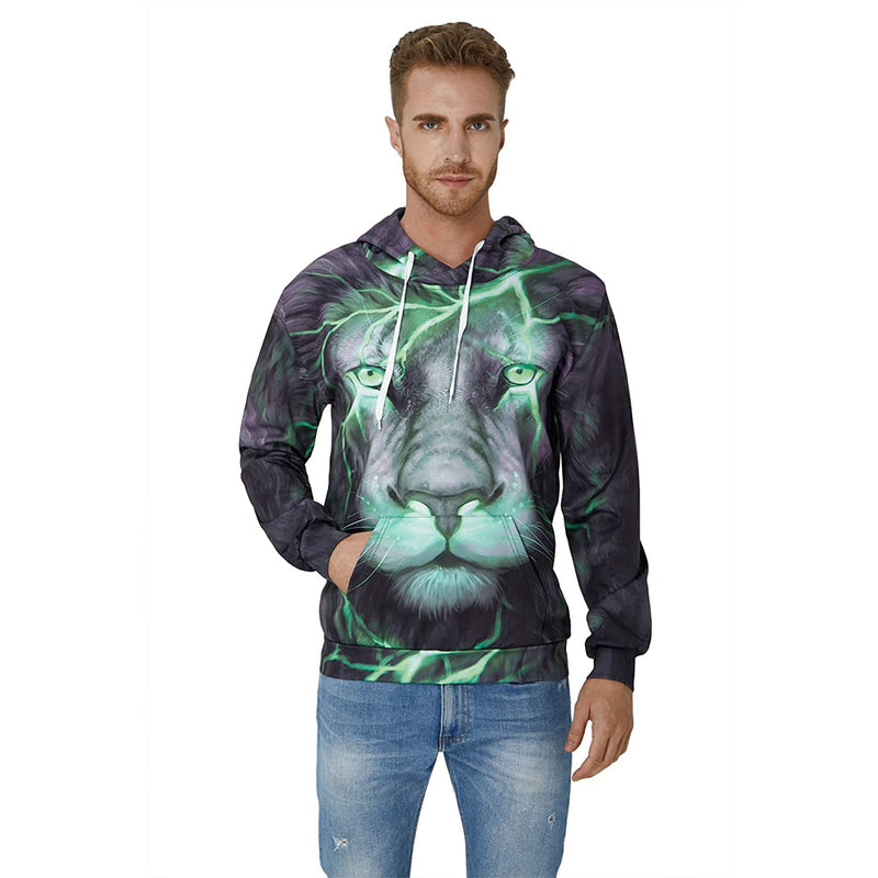 Green Lion Funny Hoodie