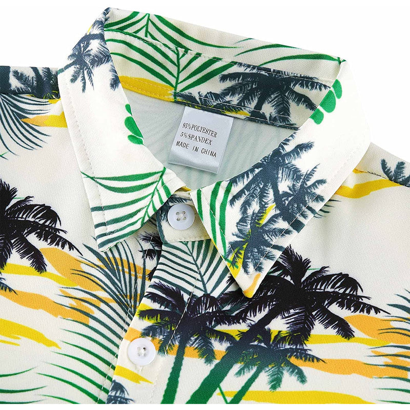 Hawaii Palme Gelb Lustiges Kleinkind Hawaiihemd