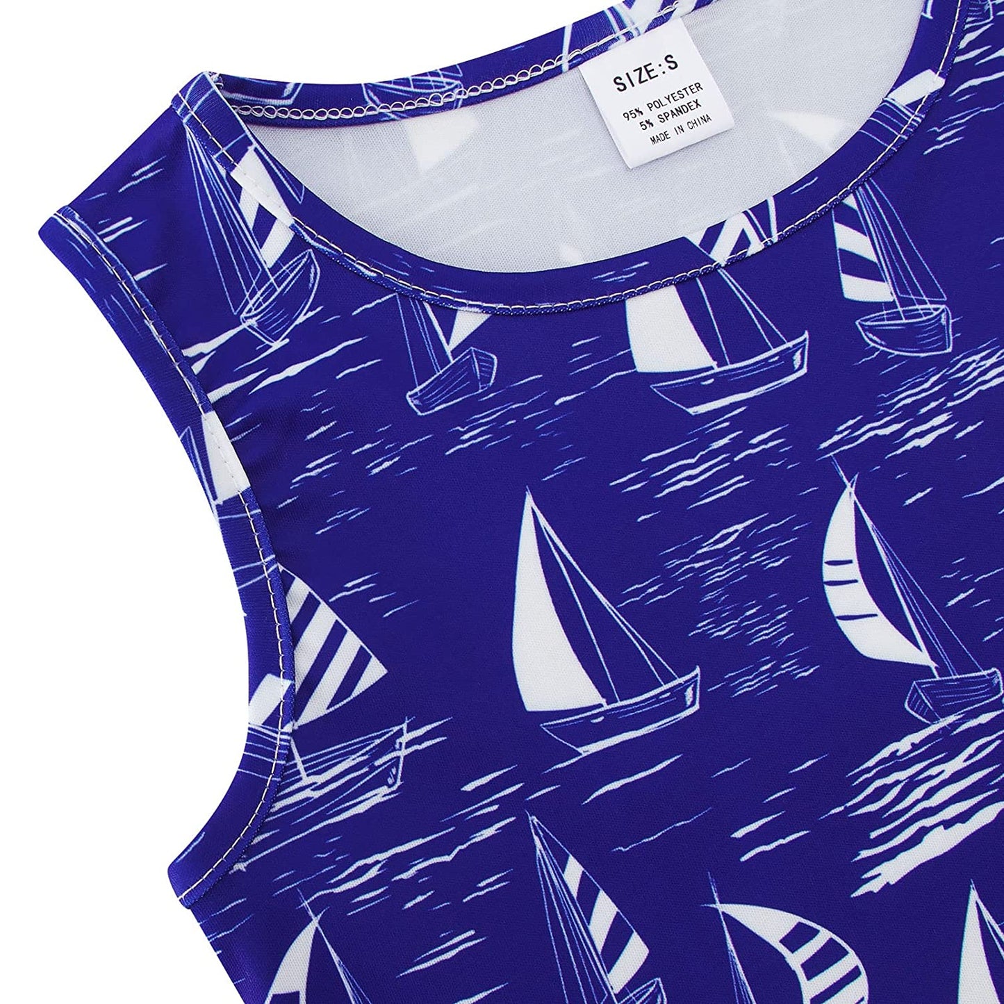 Segelboot Blau Lustiges Mädchen Kleid