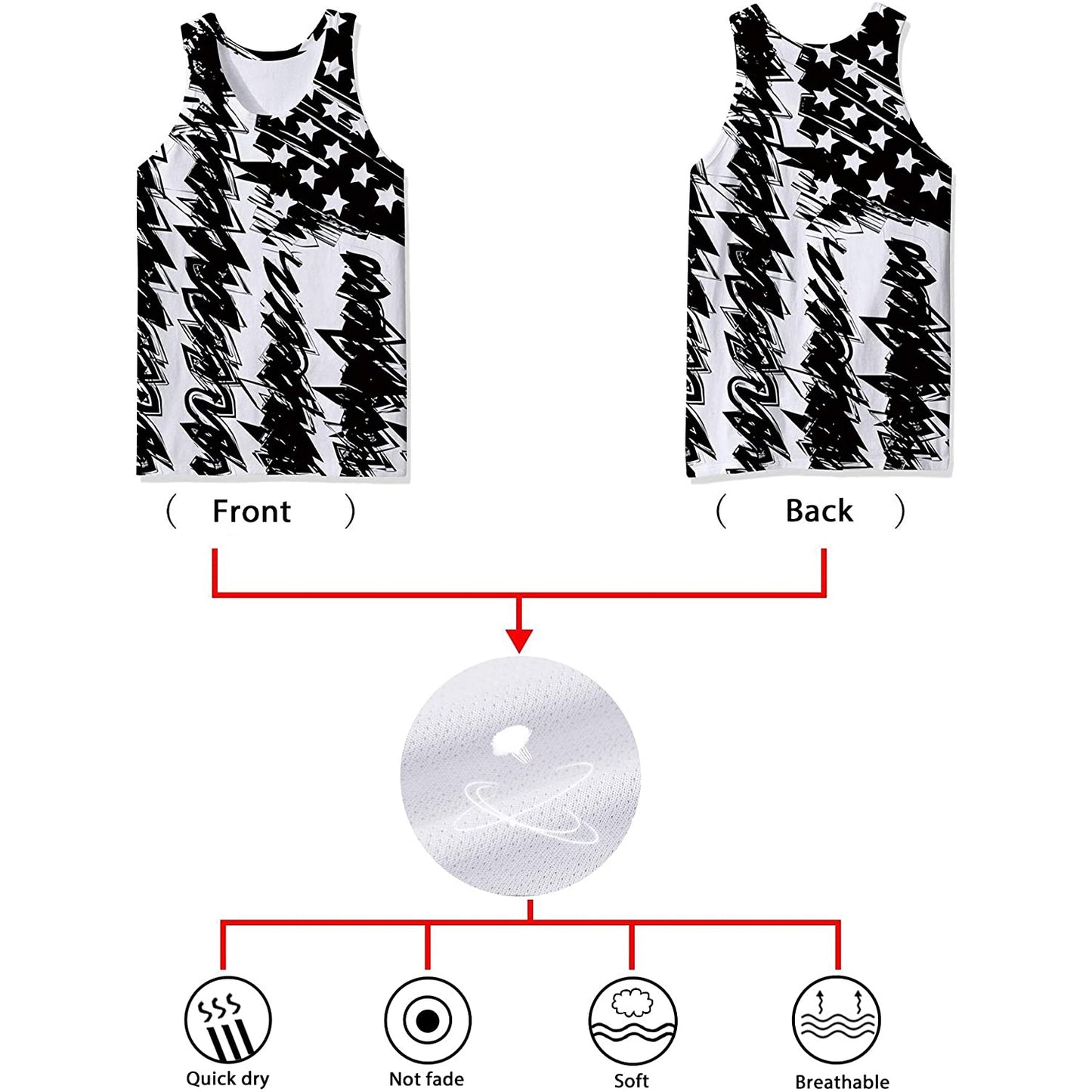 Patriottisch grappig tanktopje