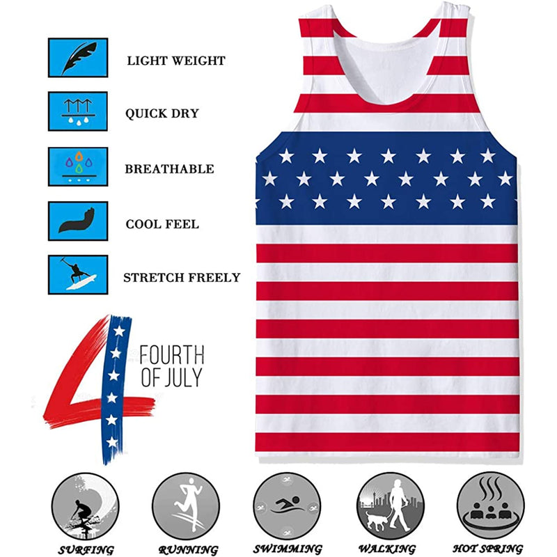 Patriotic American Flag Funny Tank Top