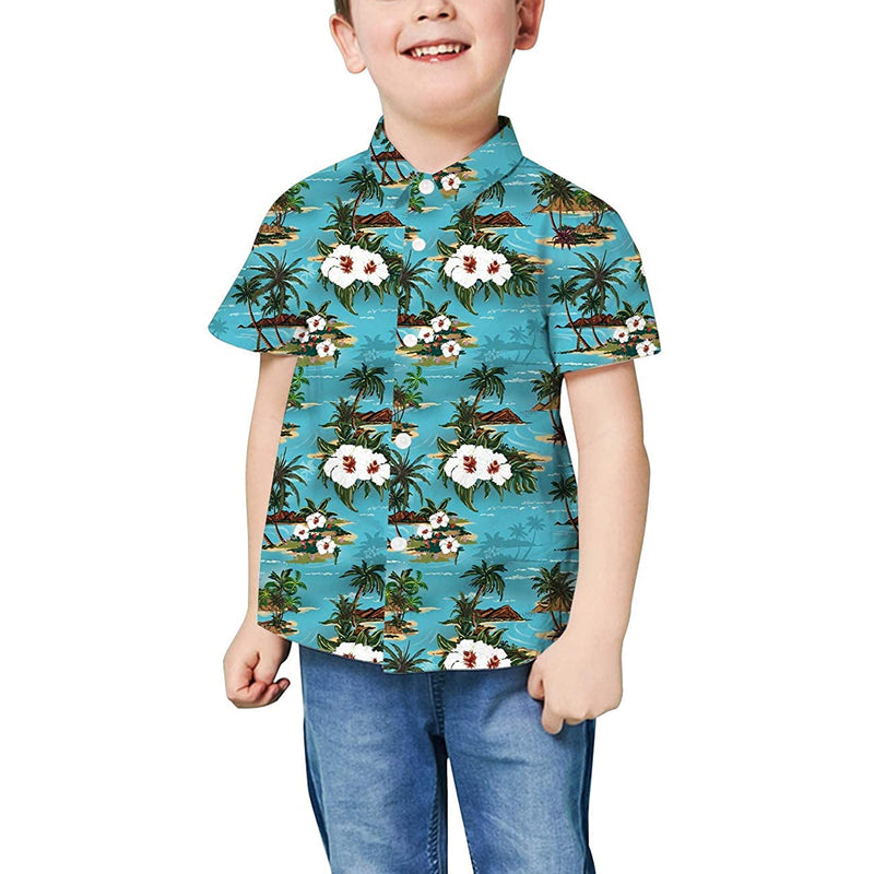 Palm Tree Island Funny Toddler Hawaiian Shirt