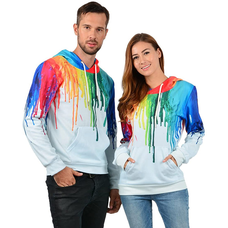 White Melt Painting Funny Hoodie