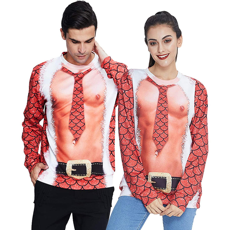 Muscle Mermaid Tie Ugly Christmas Sweater