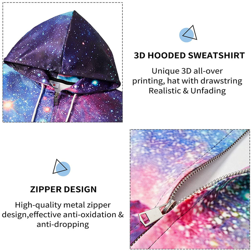 Nebula Star Zip Up Hoodie