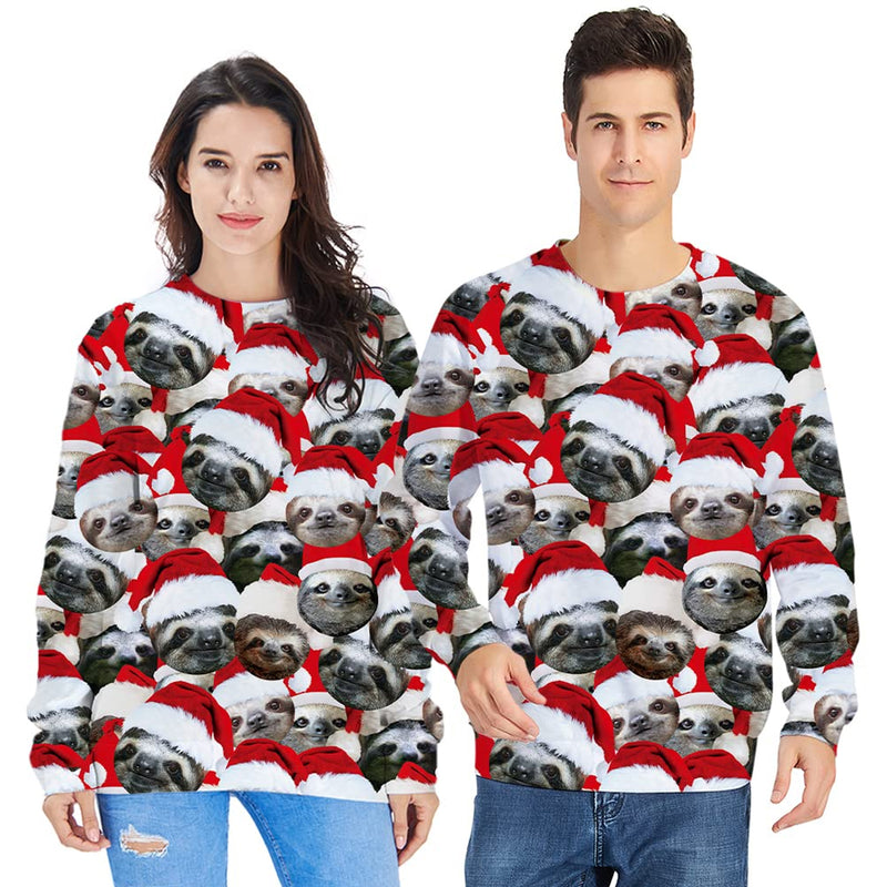 Hat Sloth Ugly Christmas Sweater