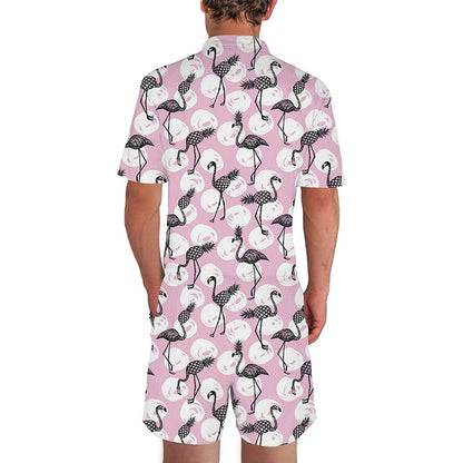 Ananas Flamingo Männlicher Strampler