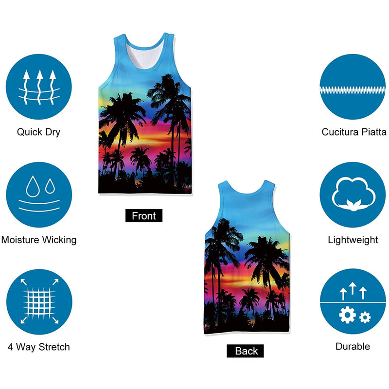 Sunset Palm Tree Funny Tank Top