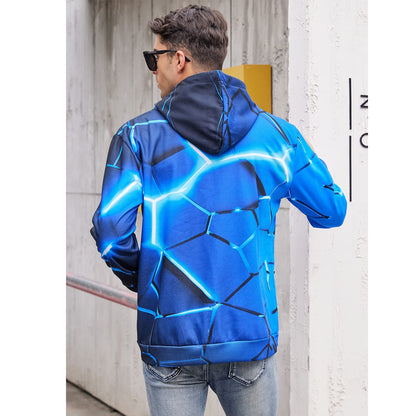 Blauwe Crack Fissure Grappige Hoodie