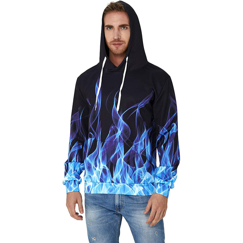 Blue Flame Funny Hoodie