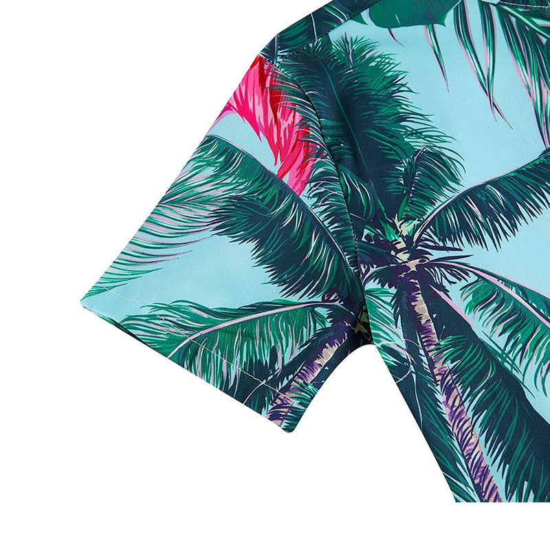 Coconut Tree Flamingo Male Romper