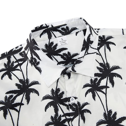 Wit Palmboom Grappig Knoop Shirt