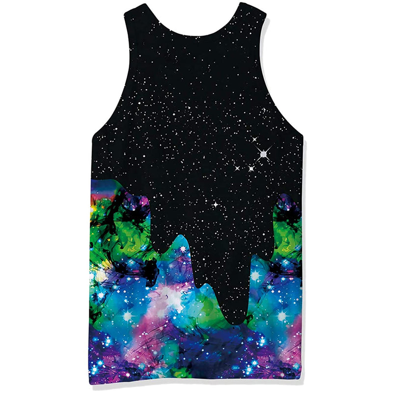 Galaxy Paint Splatter Funny Tank Top