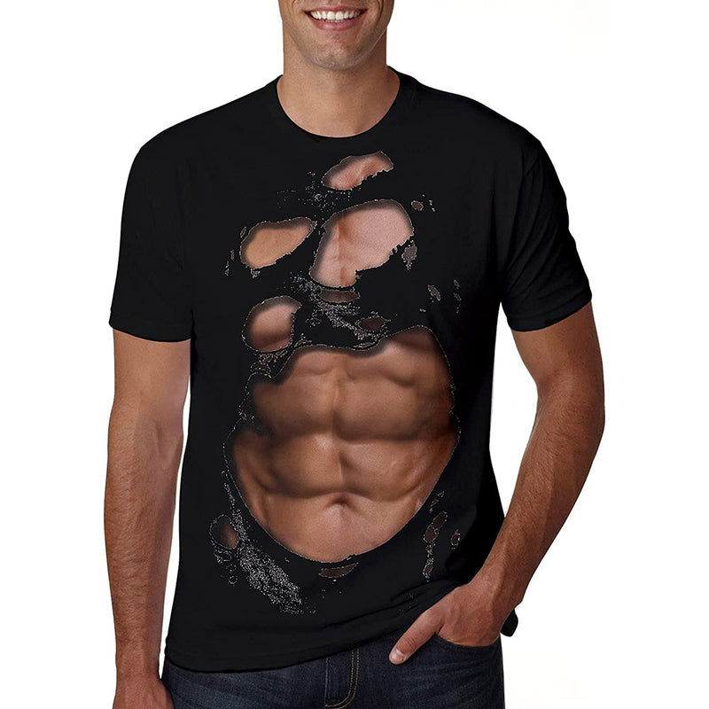 Burnt Clothes Muscle Funny T Shirt